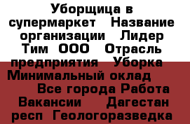 Уборщица в супермаркет › Название организации ­ Лидер Тим, ООО › Отрасль предприятия ­ Уборка › Минимальный оклад ­ 25 200 - Все города Работа » Вакансии   . Дагестан респ.,Геологоразведка п.